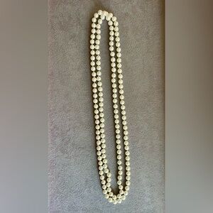 Faux Pearl Necklace Infinity Loop Classy Timeless Preppy Quiet Luxury